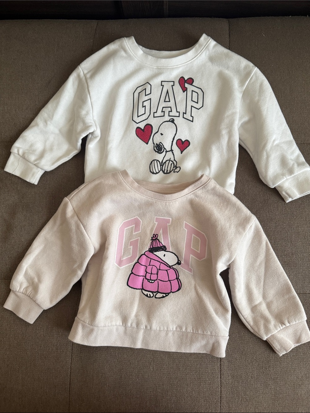 GAP Kids Peanuts Sweatshirt Duo - White & Beige